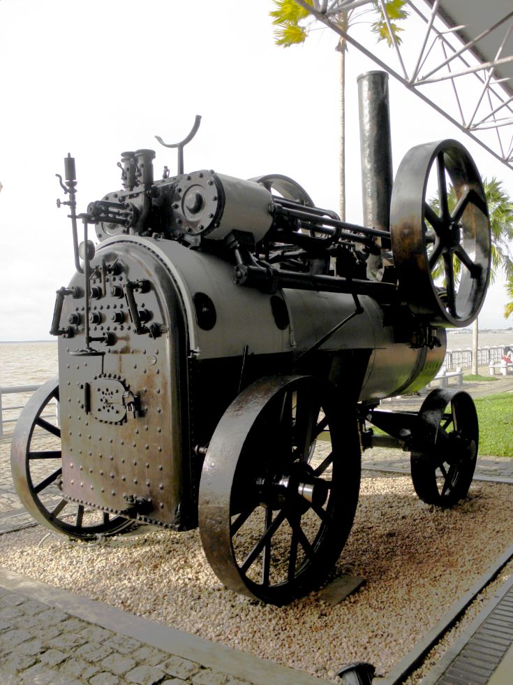 Máquina a vapor na Estação das Docas